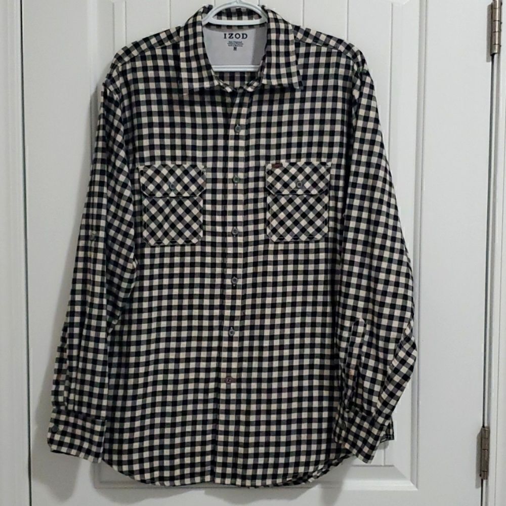 Izod mens flannel shirt, medium